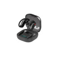 Wireless TWS Bluetooth headset in black with charging case for music and calls