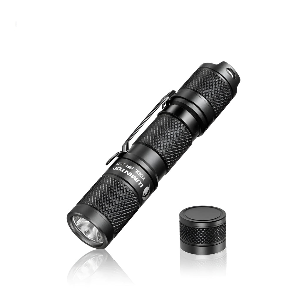 Lumintop Tool AA 2.0 black aluminium keychain flashlight with magnetic tail cap