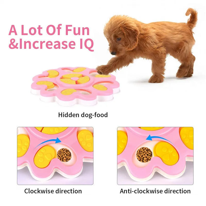 Dog food tray in PP plastic, available in Blue and Pink colour options for pet feeding