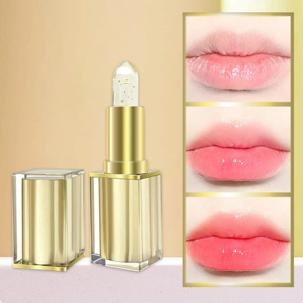 Moisturising temperature-sensitive colour-changing lip balm lipstick style YB1001 in standard size