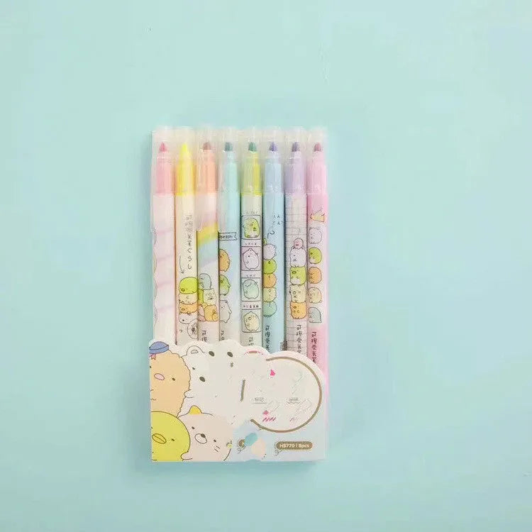 Erasable highlighter neutral pen set, 16cm plastic pens, starts with eight sets for study and office use