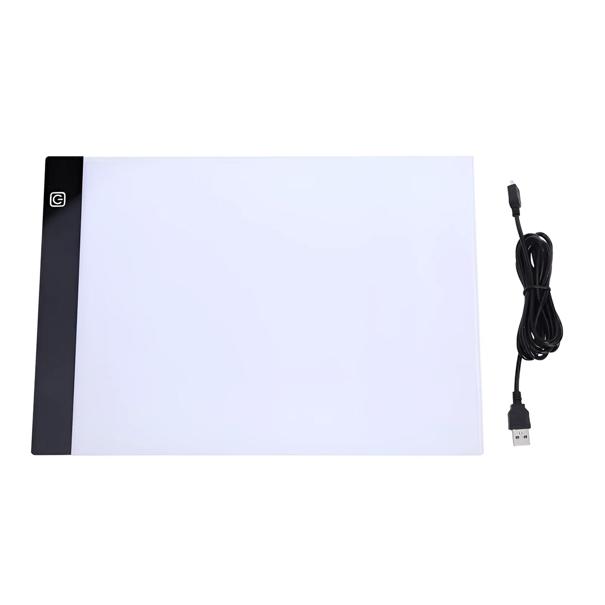 LED artist tracing table with acrylic panel and USB power, showing dimming function on a drawing surface