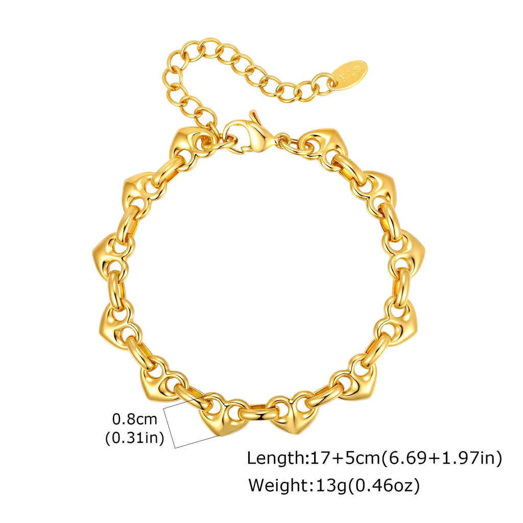 Stainless steel geometric bracelet in one of five colour codes, hip hop and ins-style all-match accessory