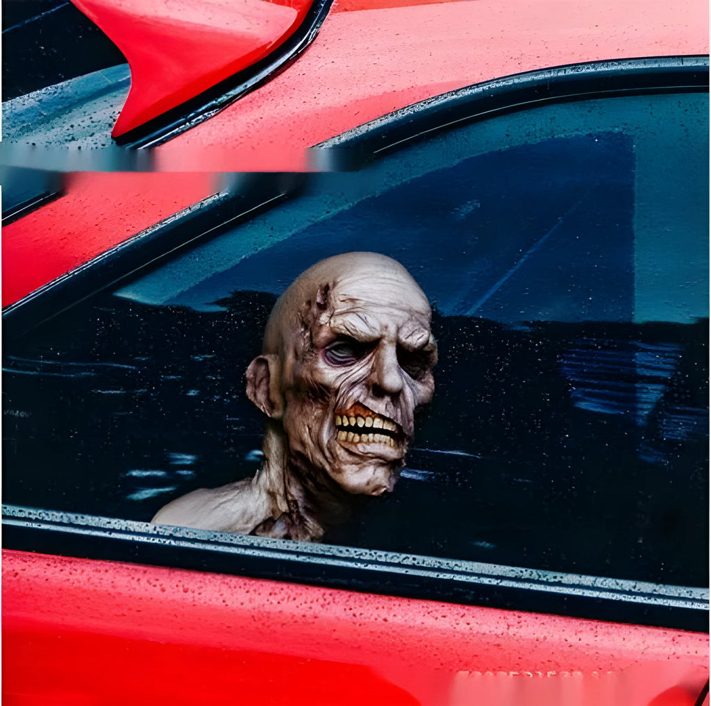 3D zombie horror car window sticker set, Pet material, 25x23 cm, left and right pair pack