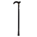 Telescopic aluminium walking stick with rubber tip and woven handle