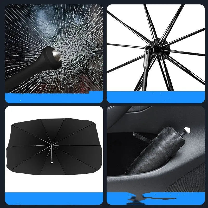 Ice crystal pattern sun visor with silver tape backing for vehicle skylight thermal insulation