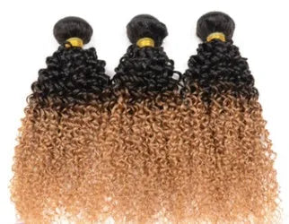 Real human hair extension with gradient colour, available in 12 to 28 inch lengths