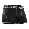 Men's anti-wear running underwear in polyester, shown in black, grey, white and light blue with M-XXL sizes