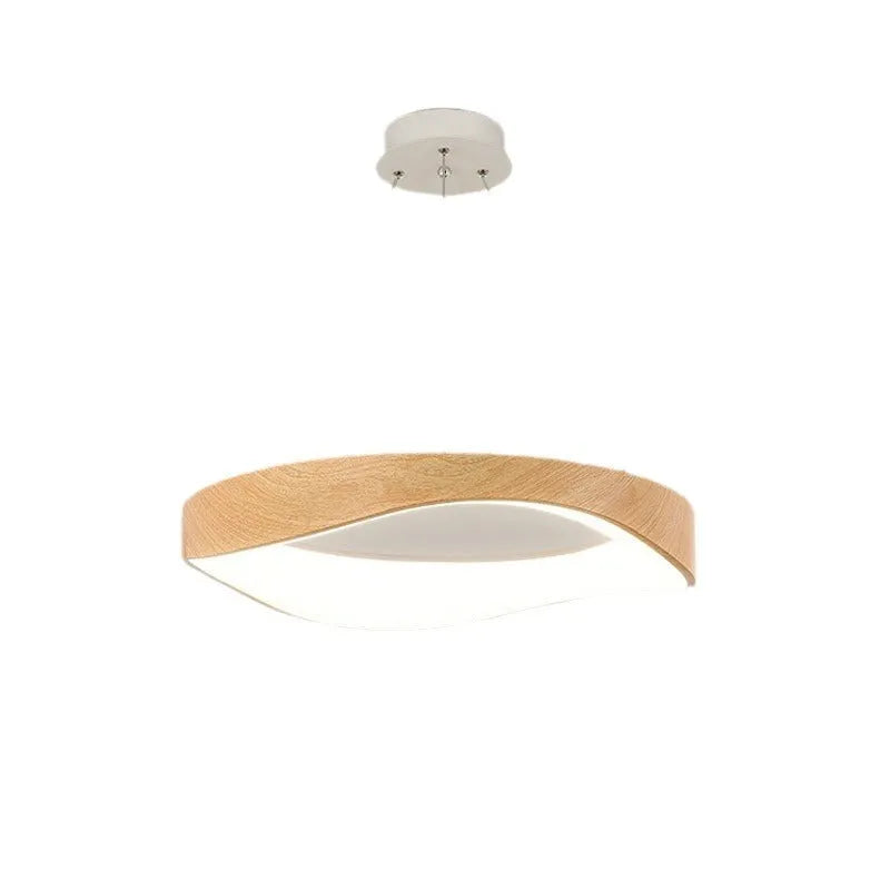 Nordic creative wood grain pendant chandelier 40cm in Antique Wood Grain finish for dining room