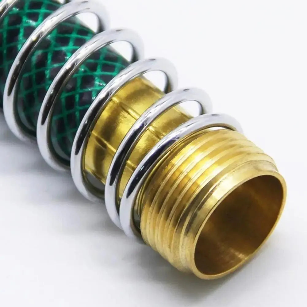 15cm brass garden hose sprinkler connector with spiral spring anti-kink mechanism