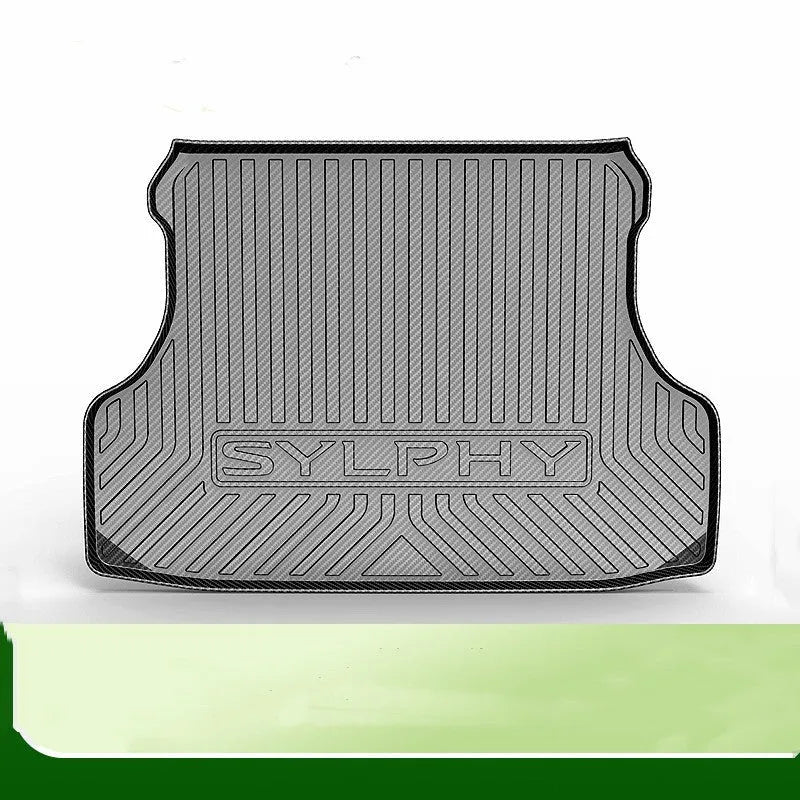 Black carbon fibre pattern TPE car trunk pad for special vehicle boot protection