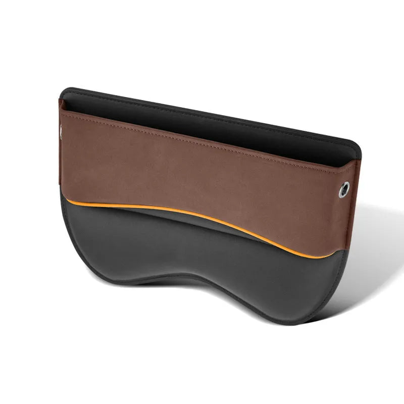 Leather car seat storage box in choice of five colours with waterproof construction