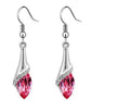 Three-piece Angel Elf jewellery set with Austria crystal on alloy, including earrings, necklace and bracelet in multiple colours