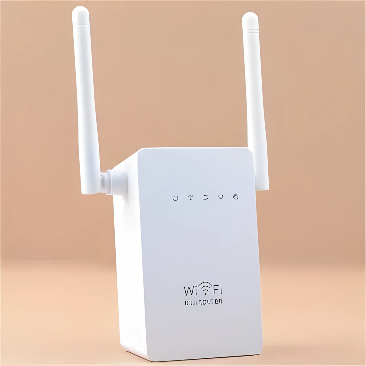 Dual antenna dual network port WiFi repeater with RJ-45 cable for home or hotel network extension
