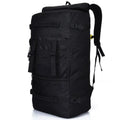50-litre multi-function travel bag in black showing backpack and shoulder bag carrying options