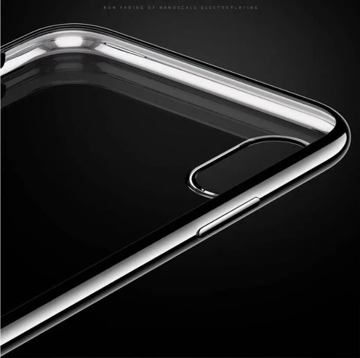 Transparent soft TPU protective phone case for iPhone 11, XS, and 8 models with anti-knock shockproof design