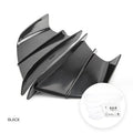 18x8cm universal motorcycle spoiler wind wing in carbon fibre pattern with bright surface finish