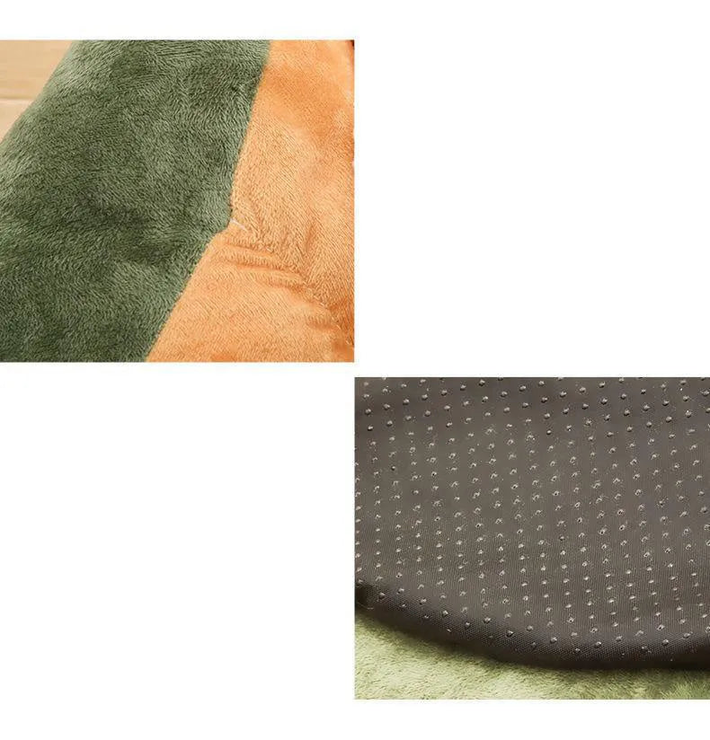 Soft cotton cat dog bed nest in coffee colour, size L 58cm