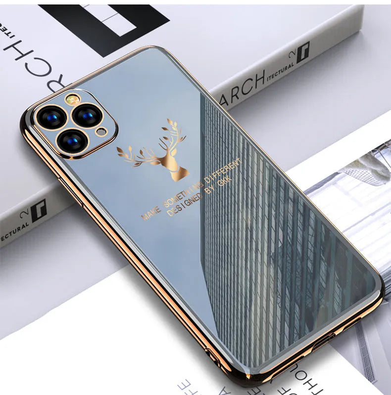 Black TPU iPhone back cover case showing full lens protection for the camera module.