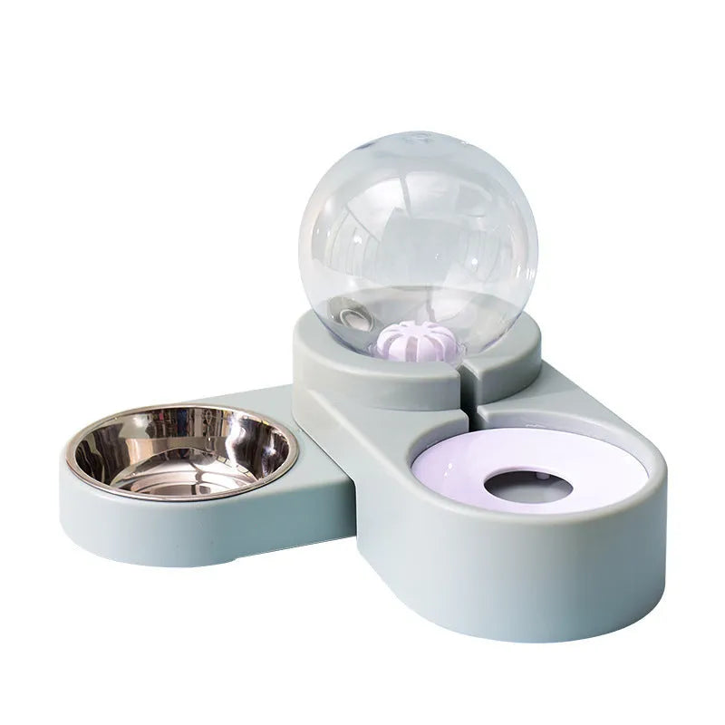 Automatic pet water bowl 1.8L capacity green self-filling dispenser for dogs and cats