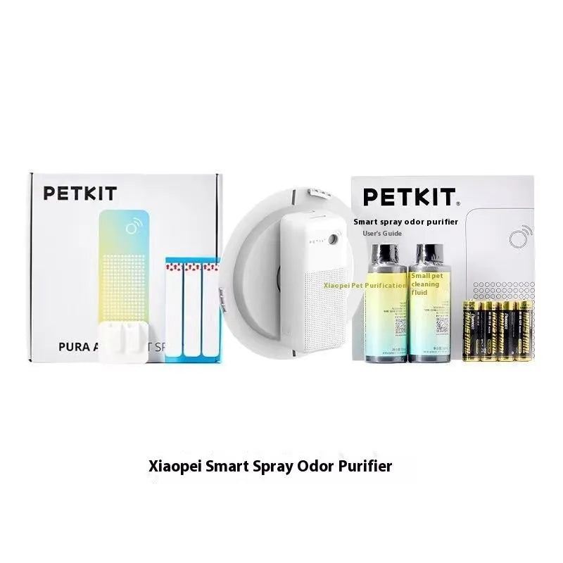 Smart spray pet odour removal machine with bracket and purification liquid bottles