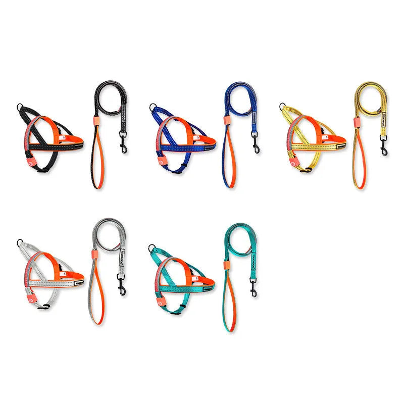 LED dog leash with nylon pendant and reflective strip for medium-sized dogs, colour as shown, available in sizes S M L
