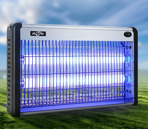 20W electric mosquito killing lamp with UV light and sticky glue board for indoor fly and insect control.