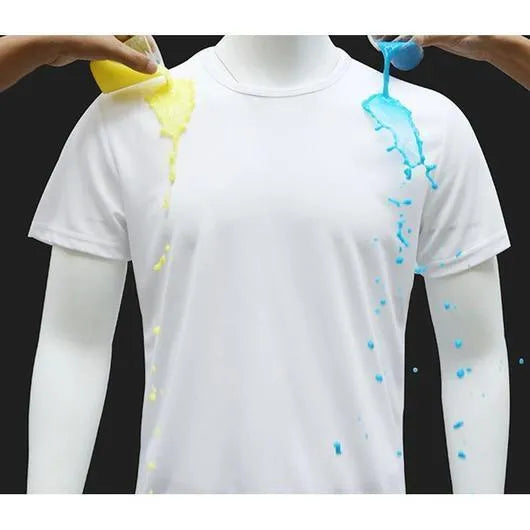 Quick-drying waterproof anti-fouling half sleeve round neck T-shirt in white, black or blue, loose fit, sizes S to 5XL