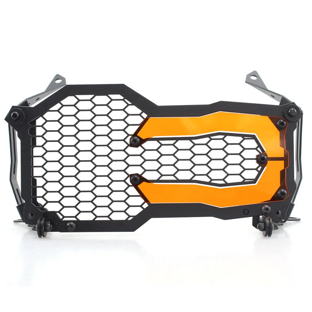 BMW motorcycle headlight protective cover with quick-release bracket in choice of five colours