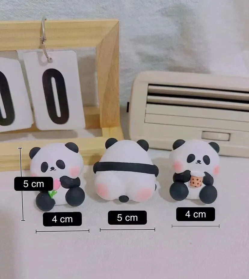 Cute panda car air freshener decoration on vehicle vent with three design options