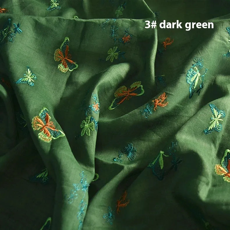Pure ramie Hanfu fabric in beige, grass green, or dark green colours, 140cm wide textile for traditional Chinese clothing