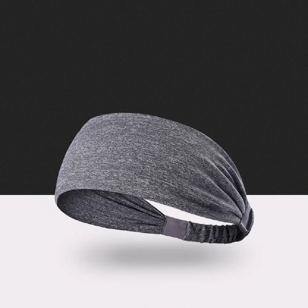Quick-drying antiperspirant polyester fibre yoga hair band for women, striped red design