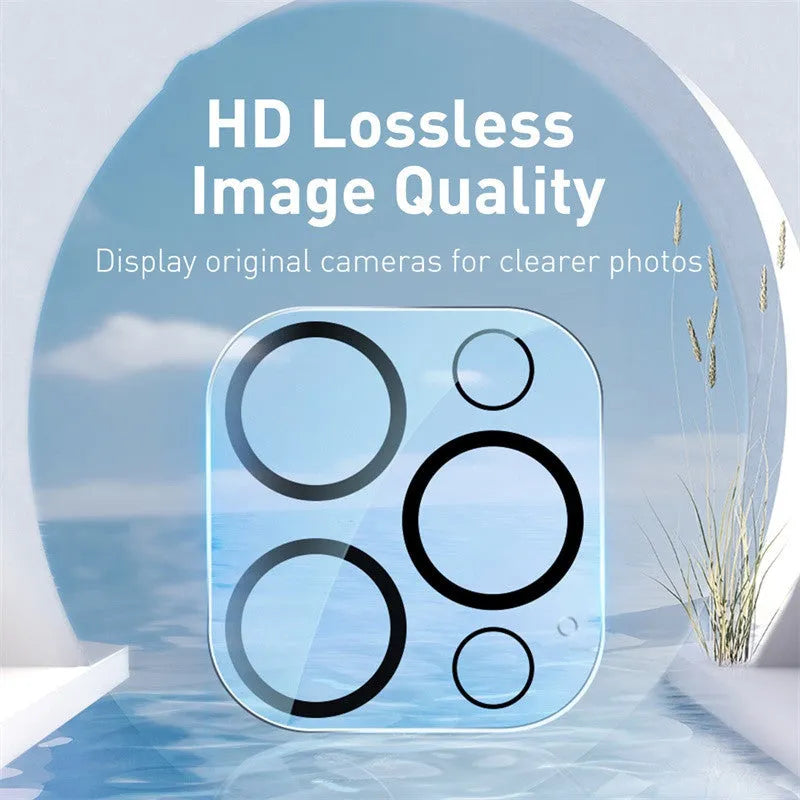 Full frame transparent glass lens protective film for iPhone 12 series with 2 pieces in pack