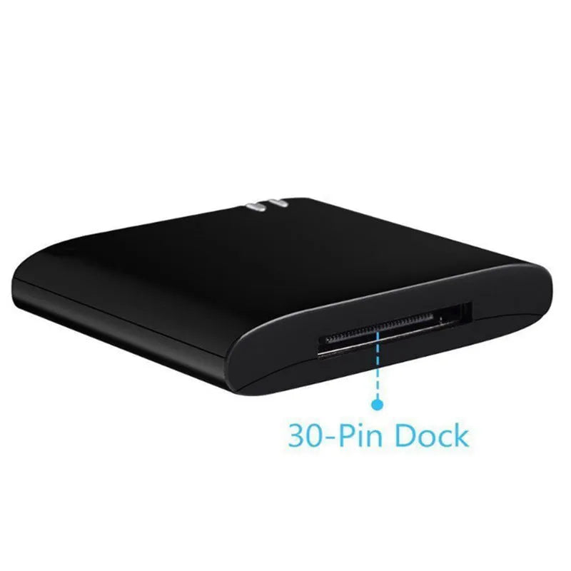 Bluetooth 4.1 30-pin male audio adapter for Apple speakers and docks