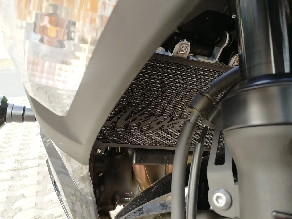 Kawasaki Z400 Ninja 400 water tank protective mesh cover in black colour
