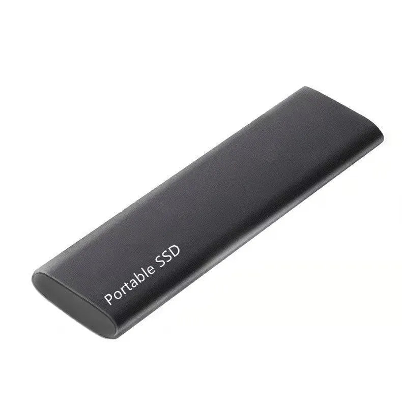 Ultra-thin metal mobile SSD expansion hard drive in red, black, blue, and silver colour options.