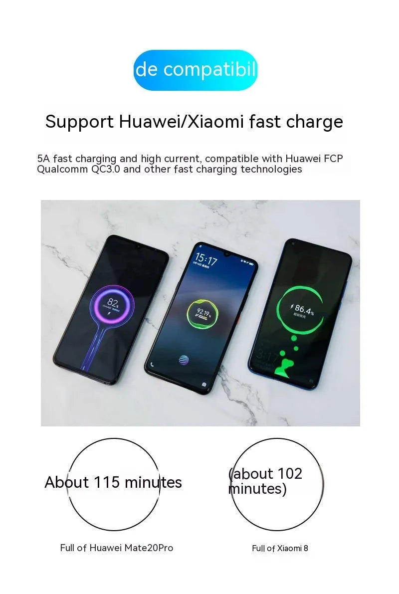 Black woven Type-C to Type-C data cable with digital display and zinc alloy connectors