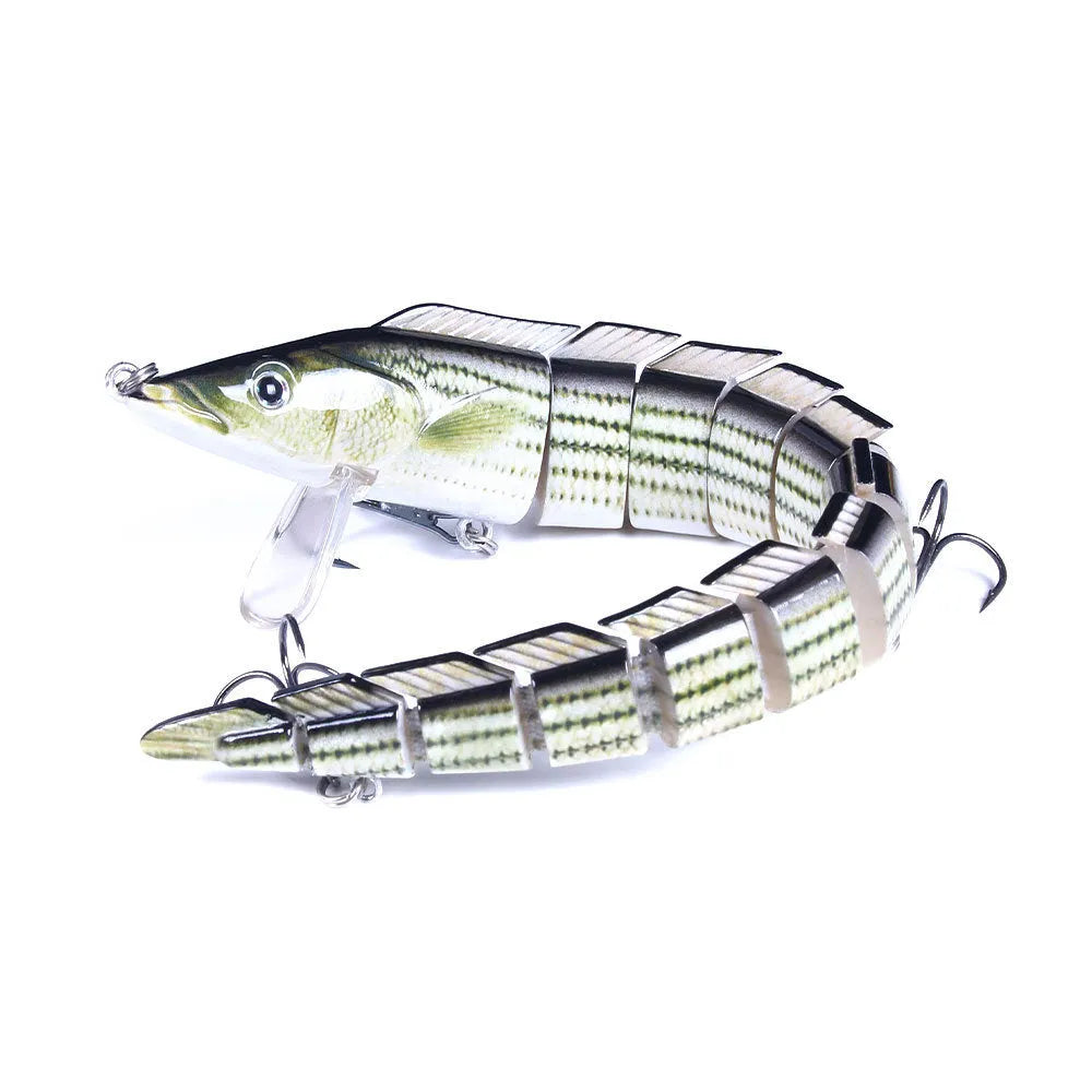 23cm multi-section simulated loach fishing lure with #2 hook in five colour variations