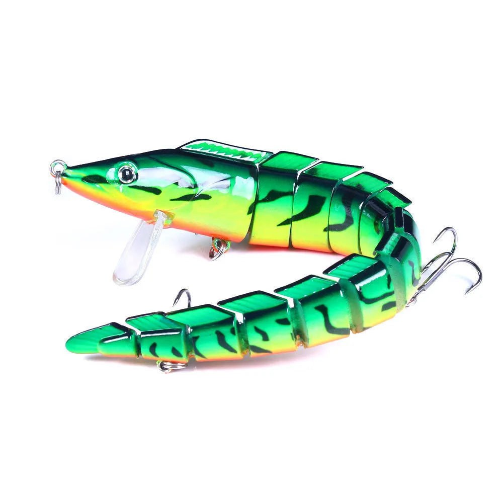 23cm multi-section simulated loach fishing lure with #2 hook in five colour variations