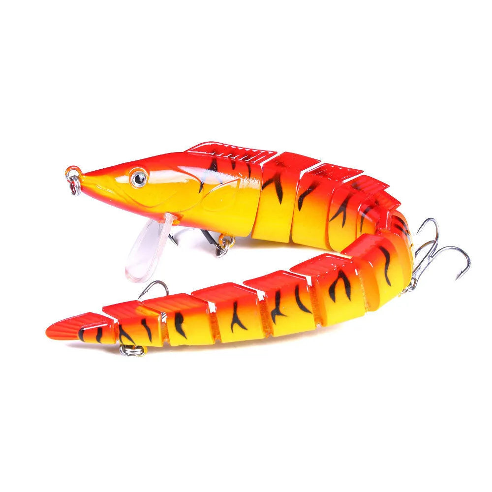 23cm multi-section simulated loach fishing lure with #2 hook in five colour variations