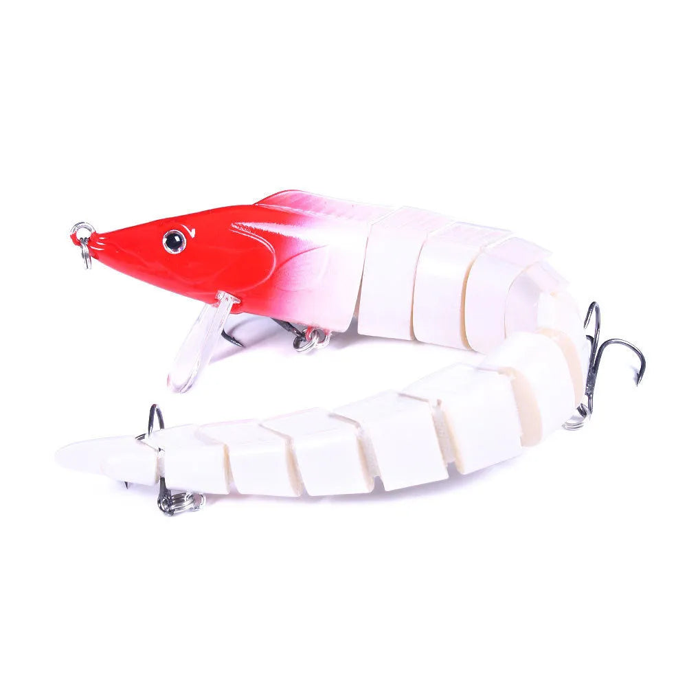 23cm multi-section simulated loach fishing lure with #2 hook in five colour variations