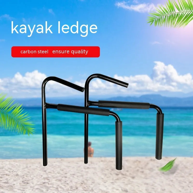 Carbon steel kayak and surfboard wall storage hanger with dimensions 43cm by 38cm