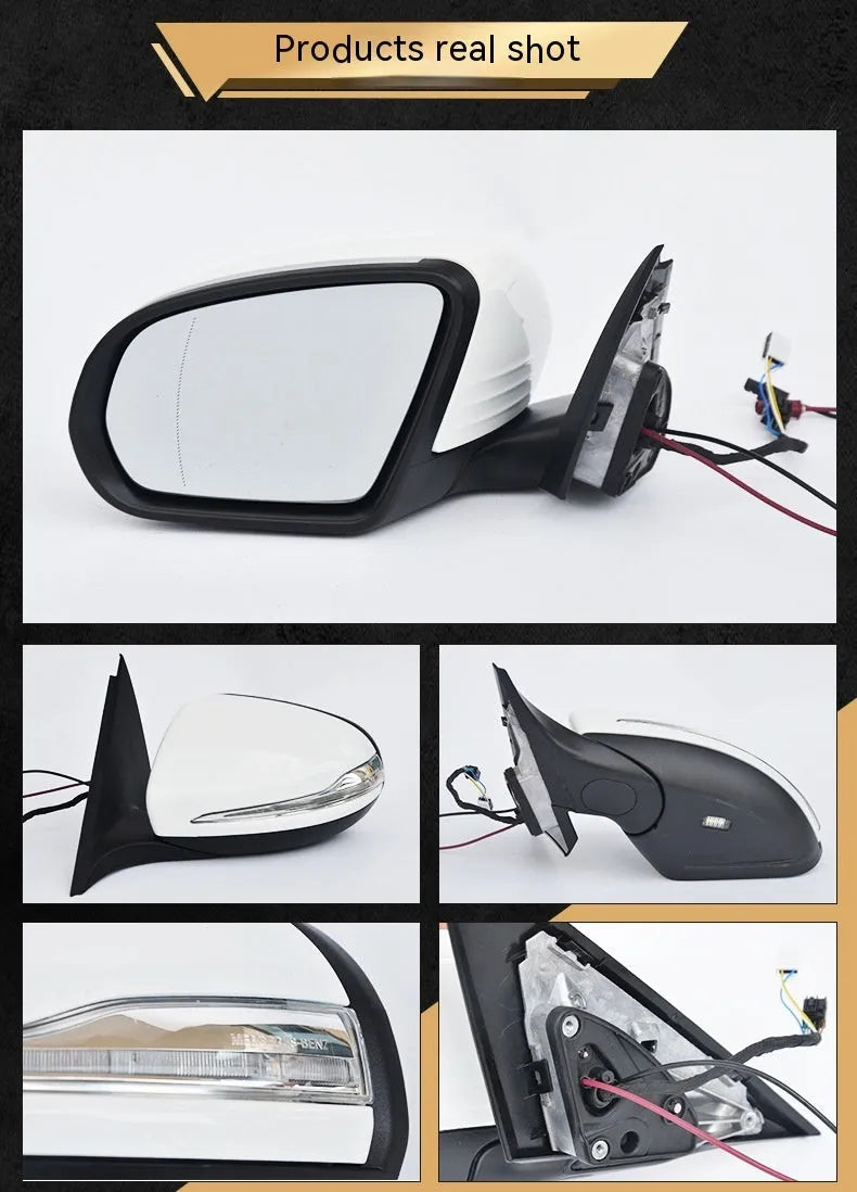 Mercedes-Benz W205 C-Class rear view mirror assembly with ABS shell in three colour options