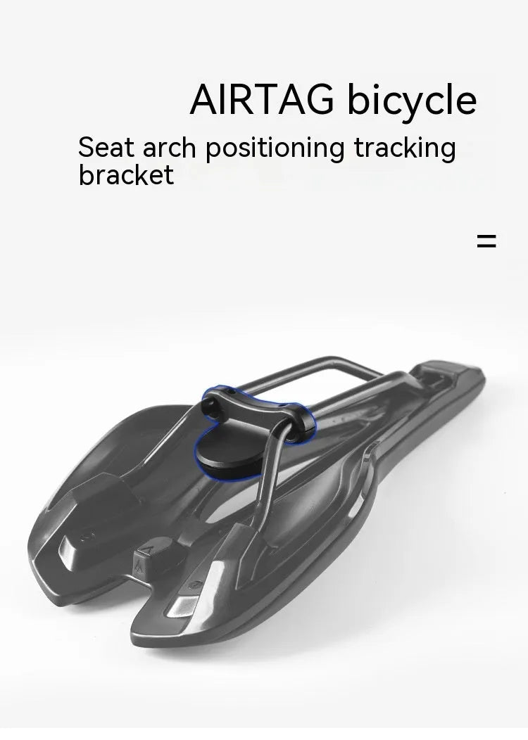 Black ABS plastic bicycle tracking device bracket with anti-theft bolts and installation tools