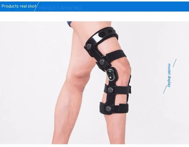 Black anterior ligament knee pad supporter showing left and right size options.
