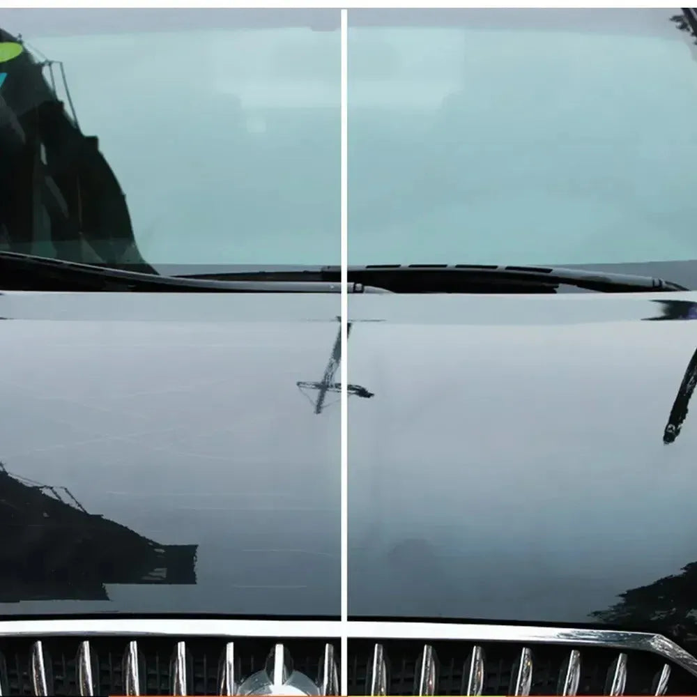 Bottle of liquid automotive coating agent spray for car polish and protection.