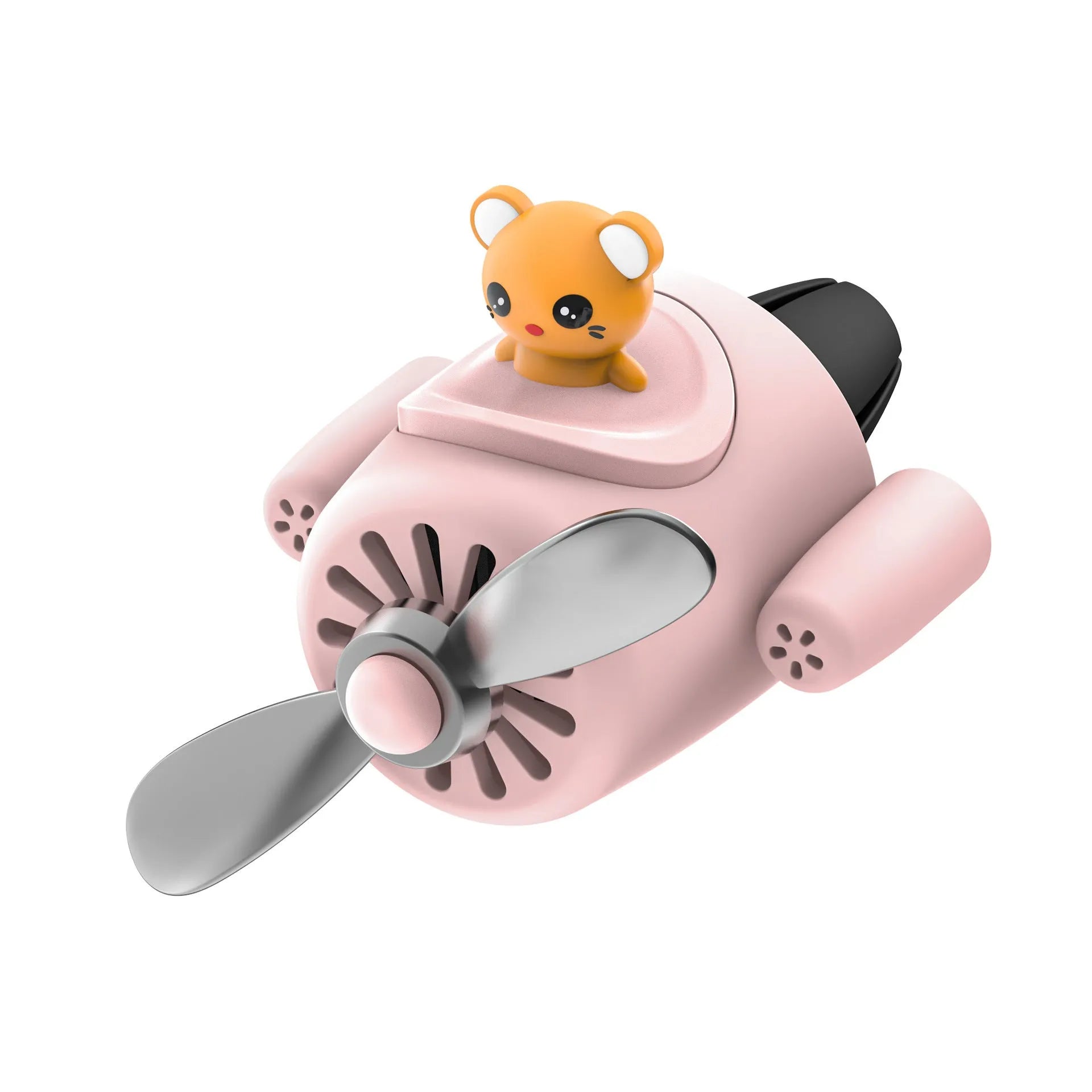 Cartoon aeroplane-shaped plastic car air freshener for small vents with fragrance slices