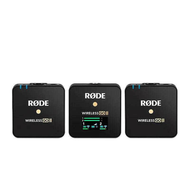 Wireless microphone 2nd generation with collar clip, 1 drag 2, for SLR camera and phone, 200m range, USB Type-C.