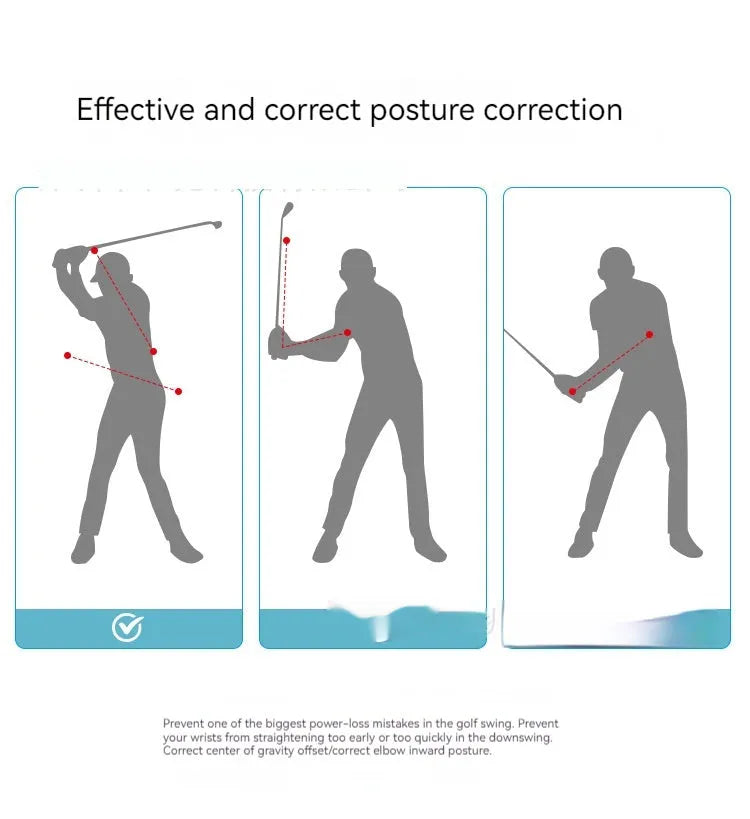 Black silicone golf swing training rope for physical correction practice