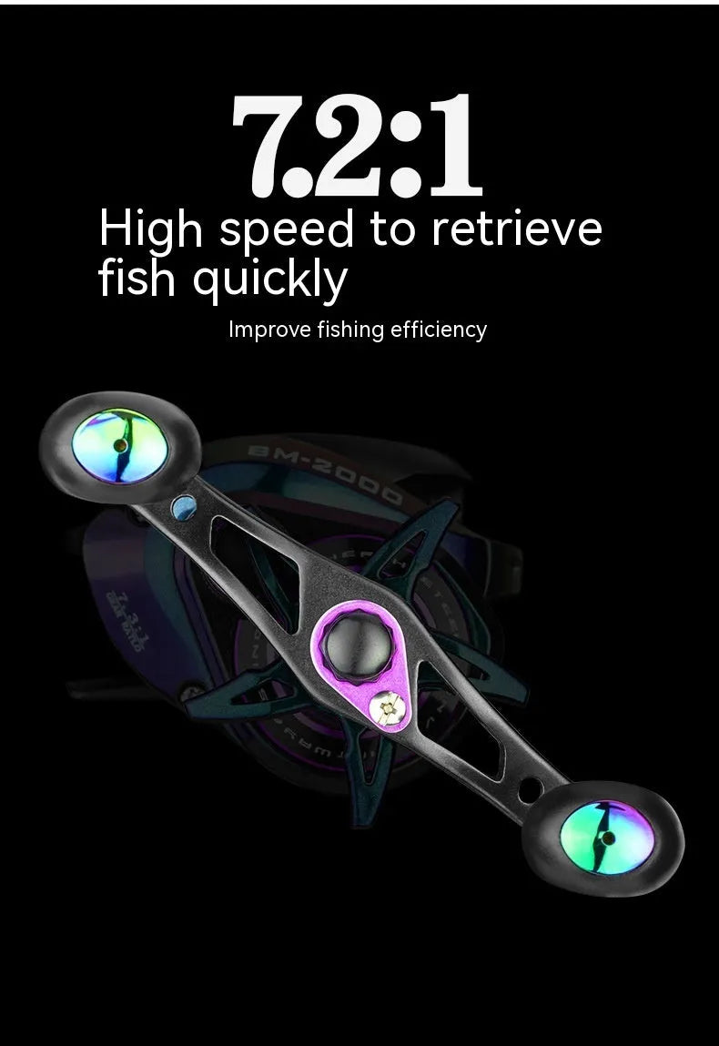 BM2000 fishing reel with magnetic brake water drop system in black colour